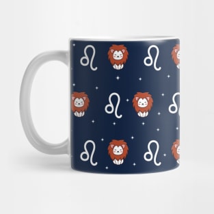 Leo Zodiac Cat Pattern Mug